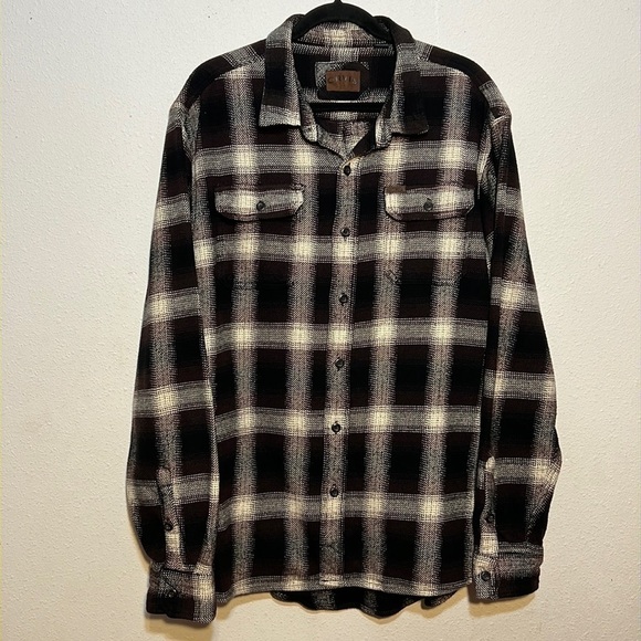ORVIS Mens Big Bear Heavy Weight Flannel Plaid Button Down Shacket Jacket XXL - Picture 3 of 15